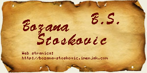 Božana Stošković vizit kartica